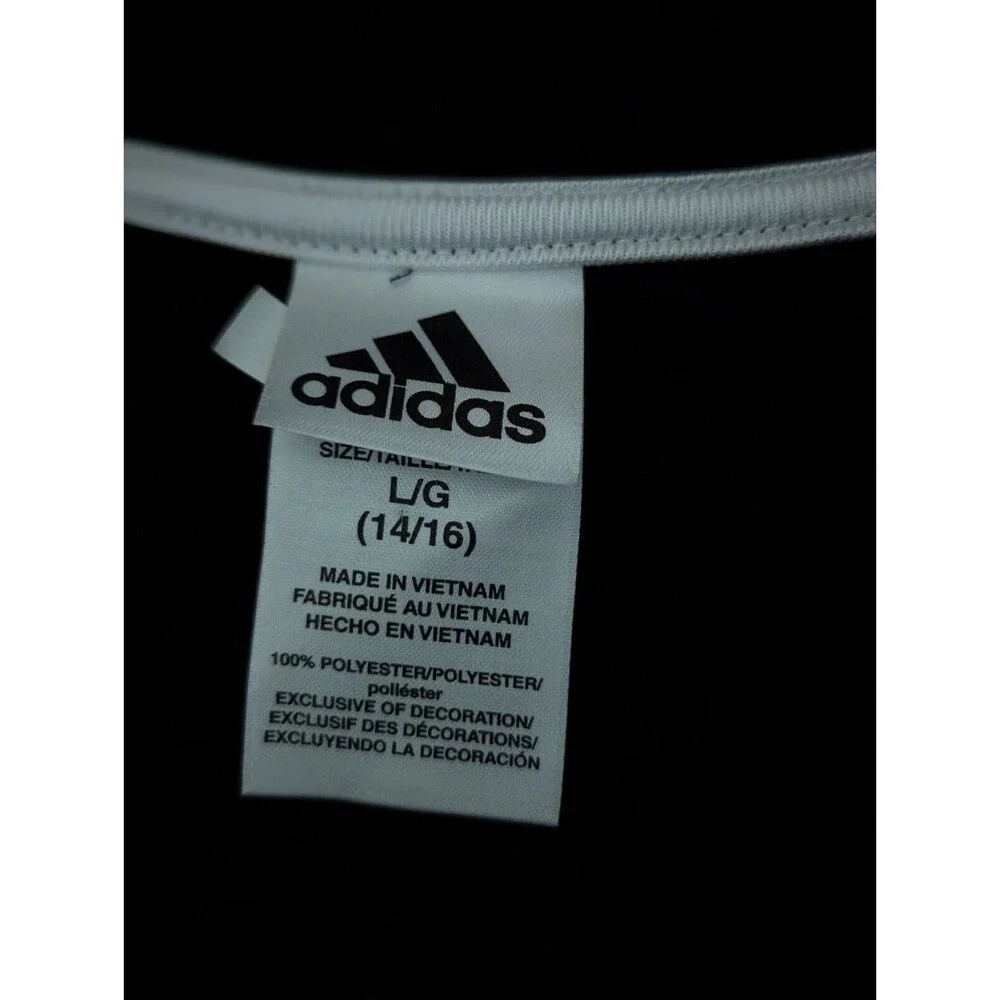NWT Adidas Track Jacket Youth Large 14/16 Black Soccer Sports Logo